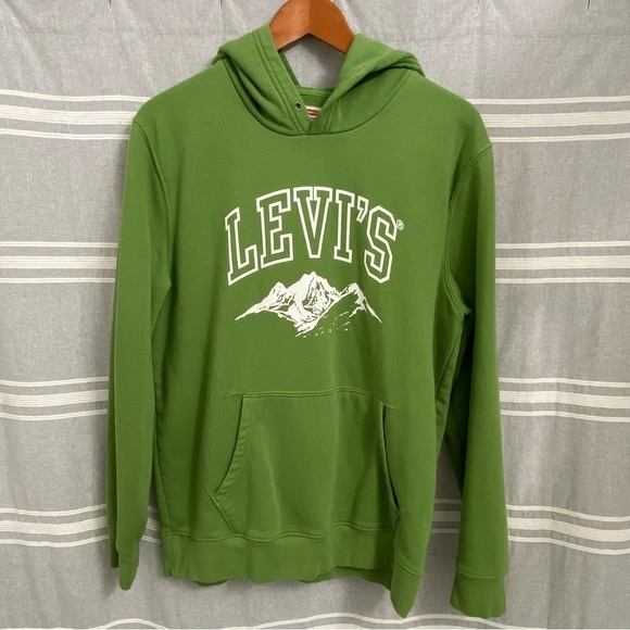LEVIS / Mens Standard Mountain Graphic Hooded Sweatshirt Size M - Picture 1 of 15